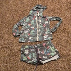 Floral Aeropostale shorts and Jacket